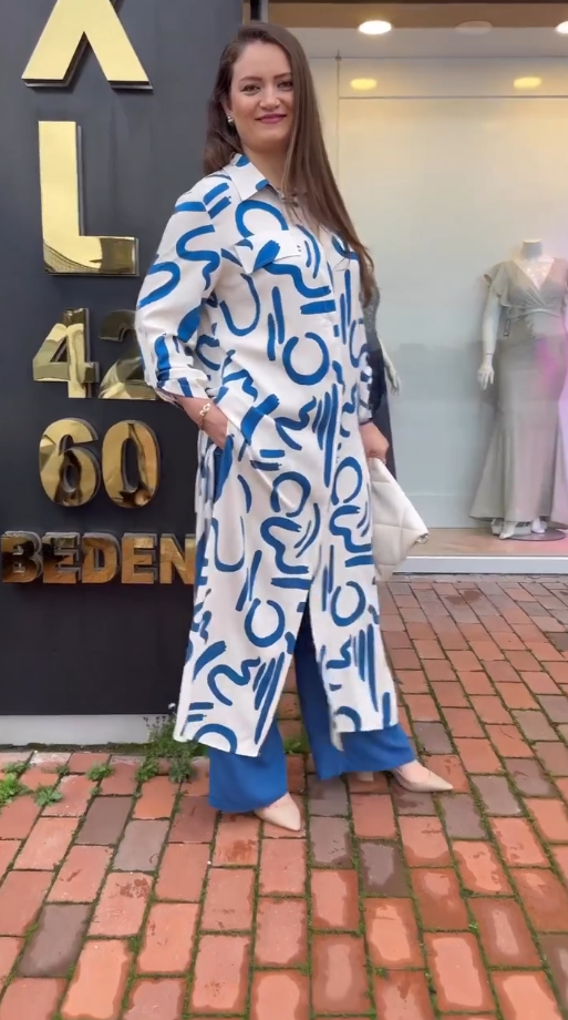 Blue Abstract Co-Ord Set